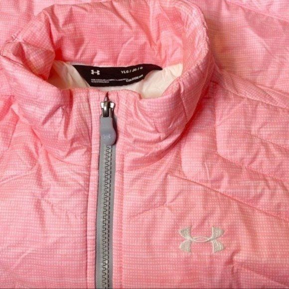Under Armour ColdGear Reactor Winter Coat Pink Girls Youth Kids Large - Picture 8 of 11